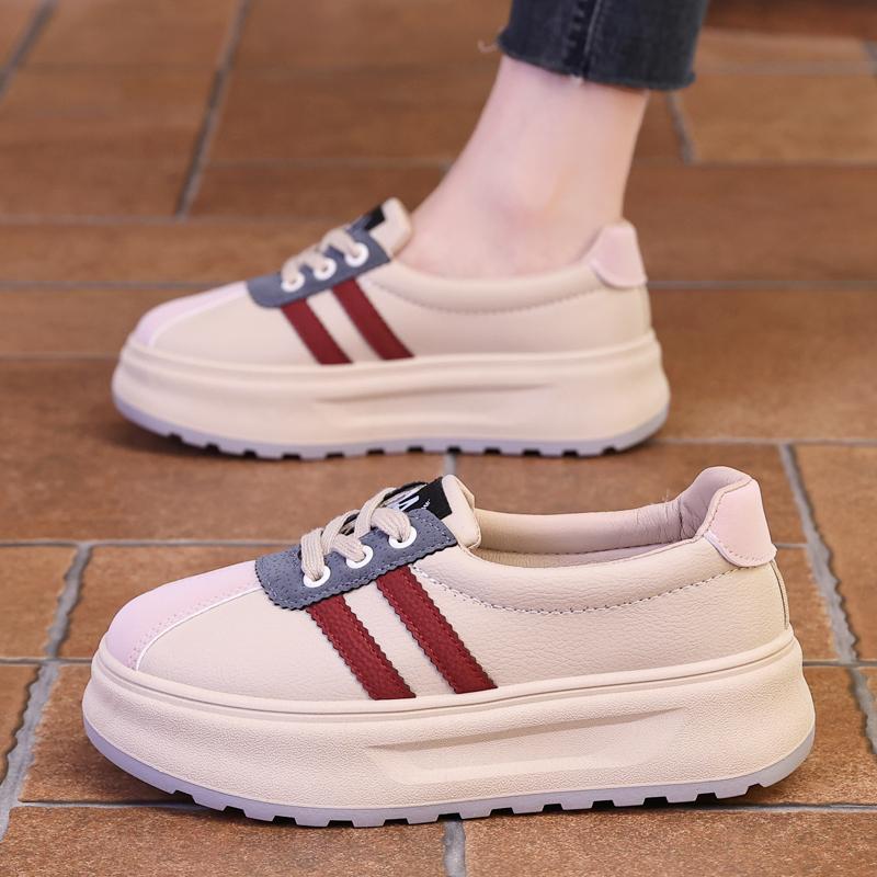 Women Sneakers Summer Spring Breathable Students Casual Sport Shoes for Girl Flat PU Leather White Shoes Vulcanize Desginer 2025