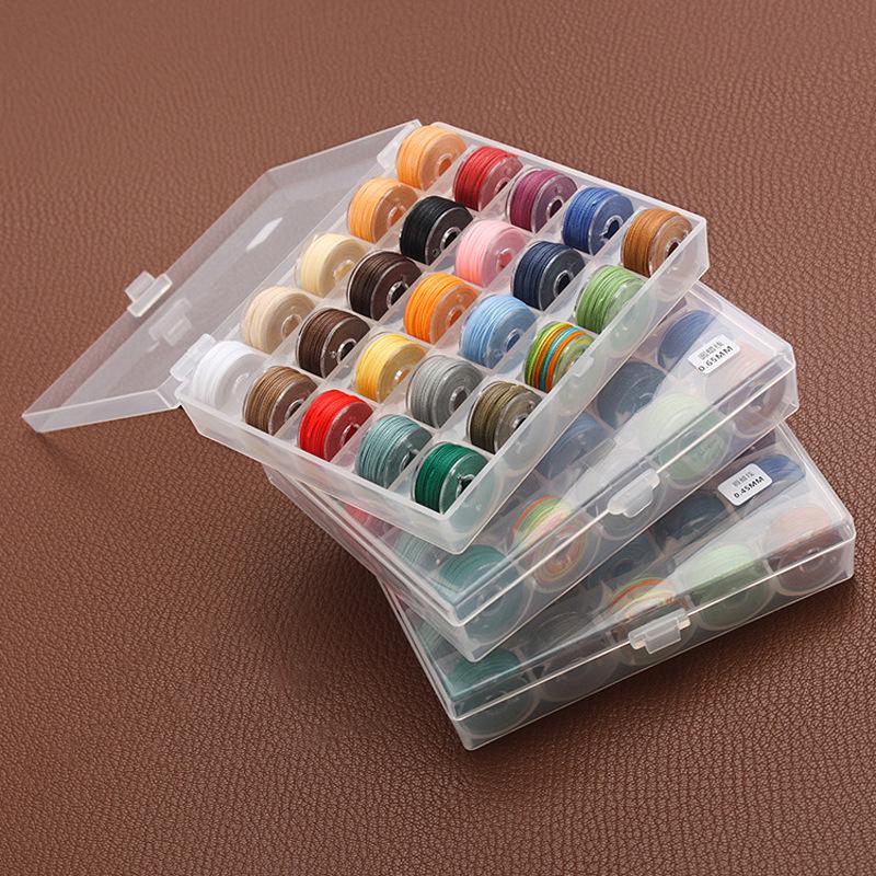 Set of 25 Colored Round Waxed Cords (130g) for Sewing, Beading & Weaving - 0.45/0.55/0.65mm