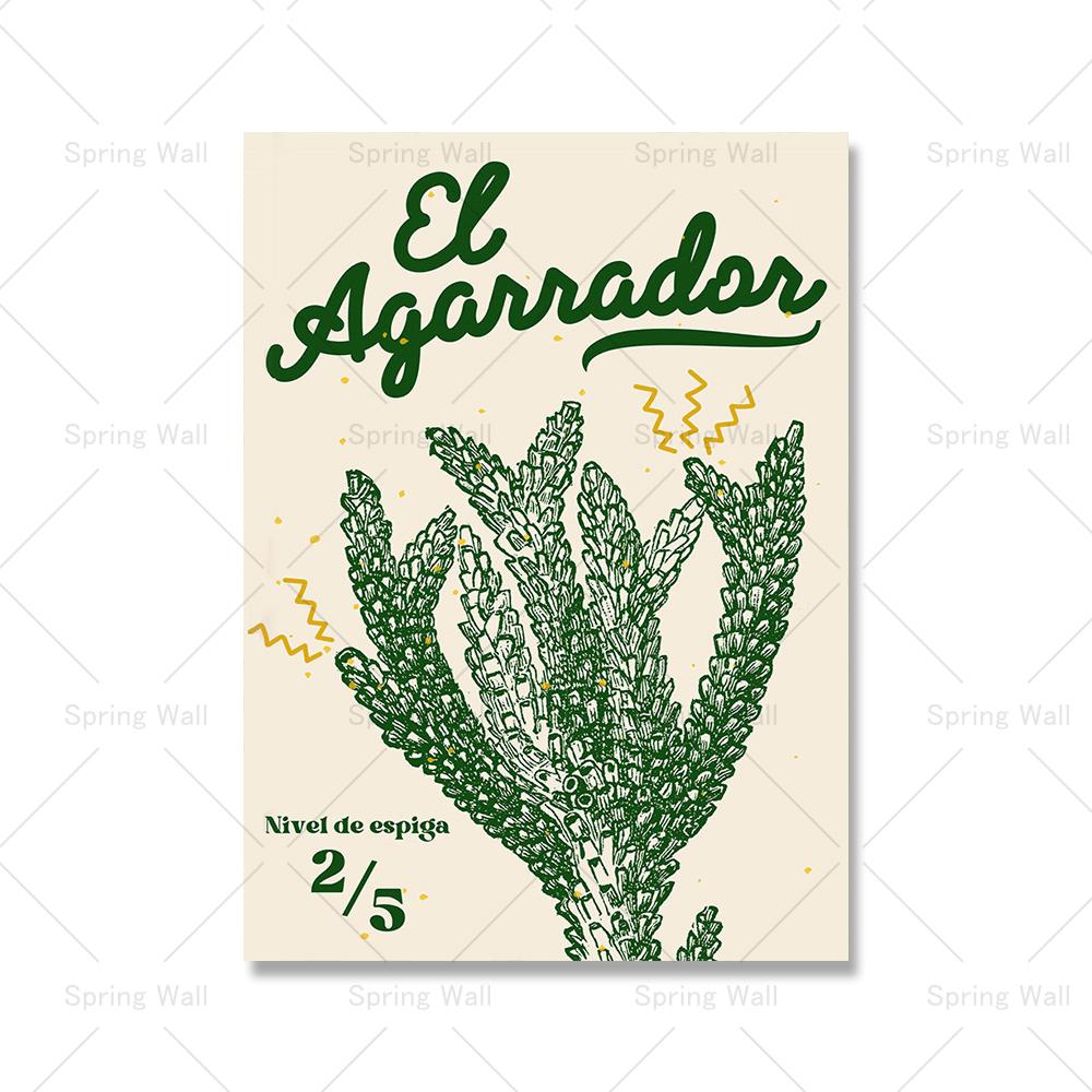 Vintage Mexican Cactus Tiger Flower Culture Wall Art Canvas Painting Travel Poster And Prints Wall Picture For Living Room Decor
