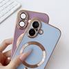 For iPhone 16 Pro 15 14 Plus 13 12 Pro Max 11 Electroplating with Lens Flims for Magsafe Magnetic Shockproof Soft Tpu Plain Color Slim Case Cover