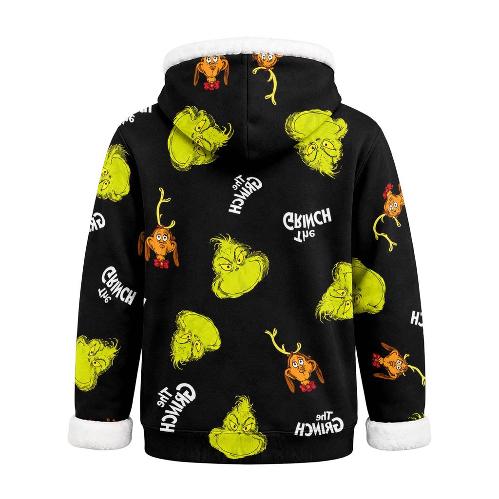 Kids Long Sleeve Christmas Print Hoodie, Casual Fashion Hooded Top for Winter Holiday