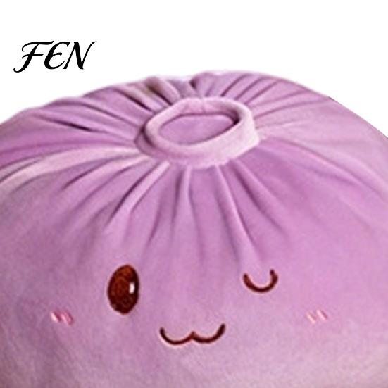 Portable Desk Ornament Cute Dumpling Plush Pillow, Funny Bun Stuffed Animal Toy, Soft PP Cotton Durable Polyester Fiber Pillow Filled Decorative Food