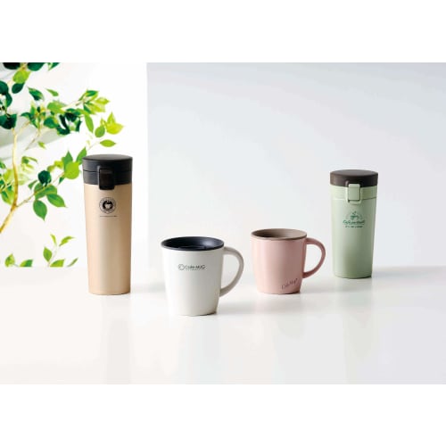 Asvel Insulated Mug MG-T240, 240ml, Pearl Pink, 12.3cm W X 9.3cm D X 10.3cm H, with Lid