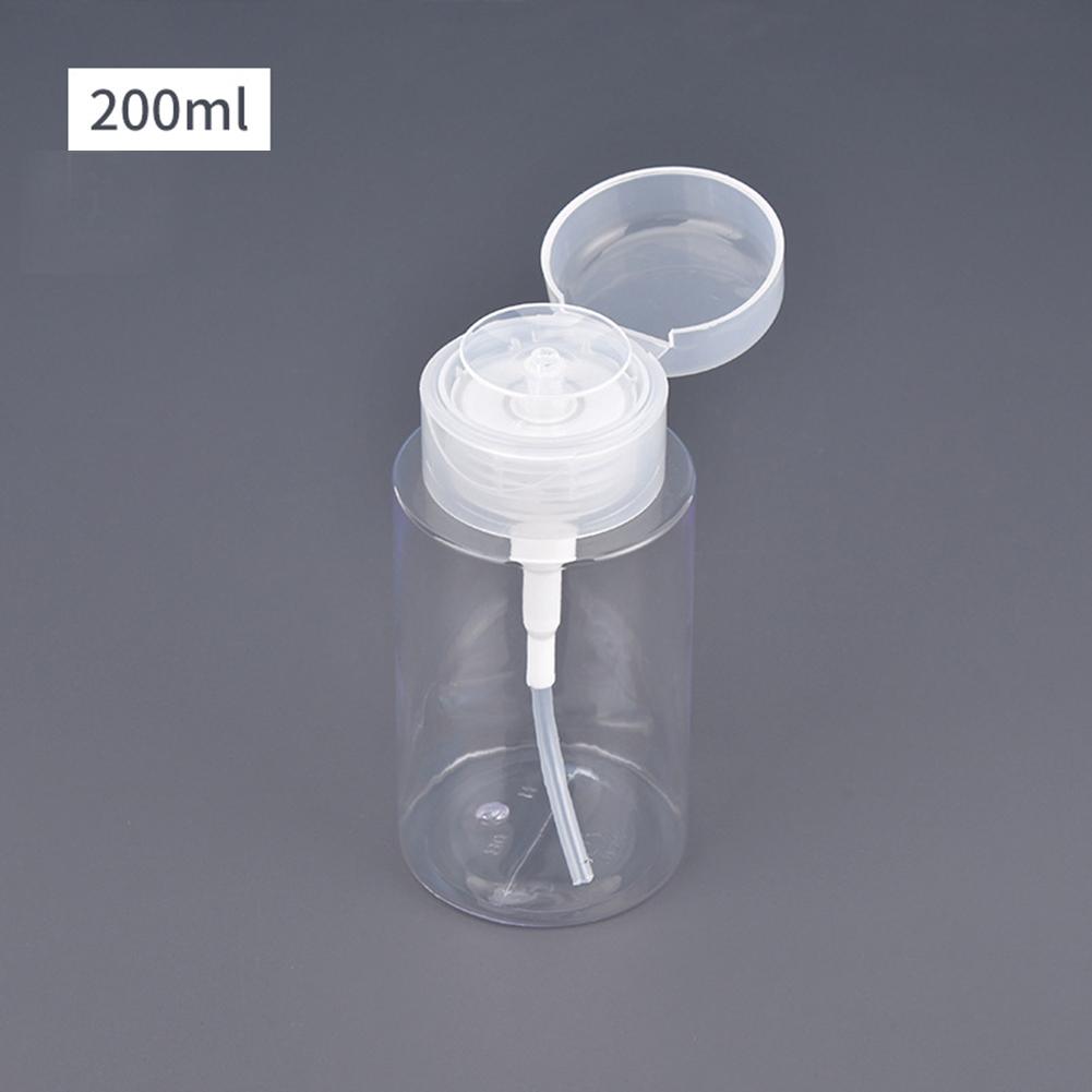 Bottle Storage Bottle Liquids 100ml/150ml/200ml Capacity Empty Pump PETG+PP Material For Nail Polish Remover Clear