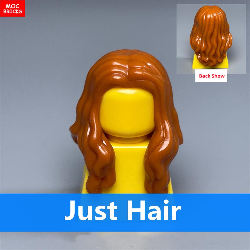 5 Stück/Los MOC Steine Weibliche Haare Zusammengebaute Partikel Bausteine Zubehör Kinderspielzeug Plastikpuppen