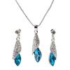 Shimmering Contemporary Jewelry Ensemble Teardrop Pendant Earring Set Alloy Accessories Suitable for Everyday Party