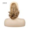 Women's 12-Inch Claw Clip Synthetic Hair Wig with Natural Fluffy Wave Curly High Temperature Chemical Fiber Pre-Bonded Nail Type