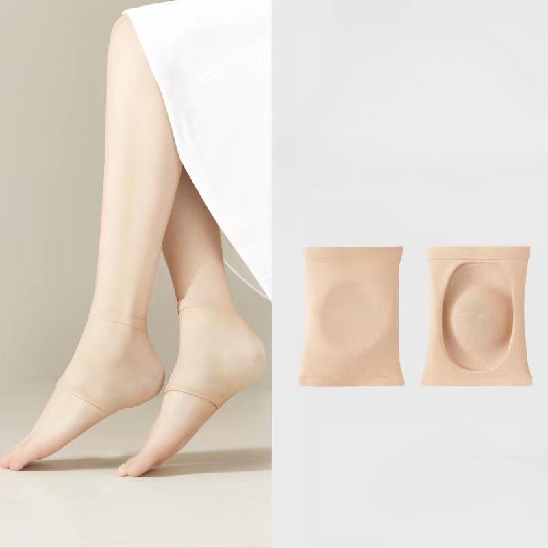 1 Paar Silikon-Socken Fersenschutz-Hülle Fersensporn-Polster Linderung Plantar Fußpflege Hautpflege Anti-Riss-Pad Halbfuß-Socken