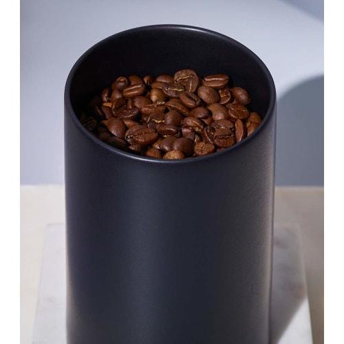 cores Coffee Canister, Porcelain, 200g, C820BK, by a Long-Established Manufacturer, Highly Airtight, Flavor-Enhancing, Simple Design