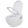 VidaXL Wall-hung Toilet with Concealed Cistern Ceramic White
