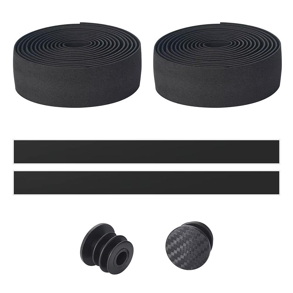 1Pair Bicycle Handlebar Tape Anti-Slip Damping Cycling Road Bike Handle Belt Wraps With Bar End Plugs Accessories for Road Bike
