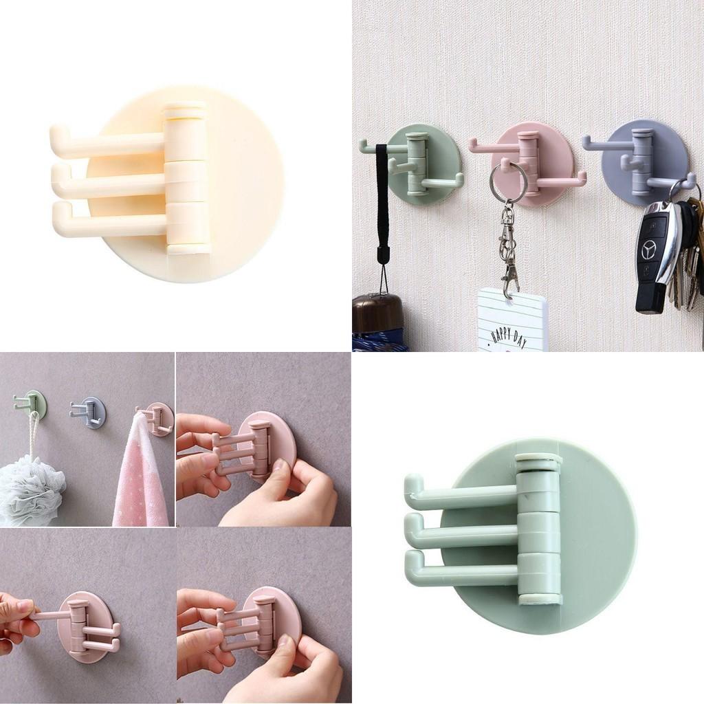 Stylish Wall Mounted Rotatable Hooks Perfect For Efficient Kitchen Towel Storage Solutions