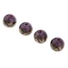 4 Pieces  Foil 12mm Lampwork Glass Round Beads for Jewelry Making Craft Blue