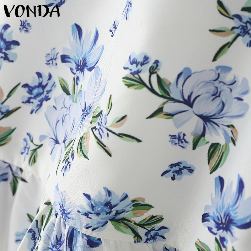 VONDA Summer Women Sleeveless Vest Pleating Casual Tank Tops