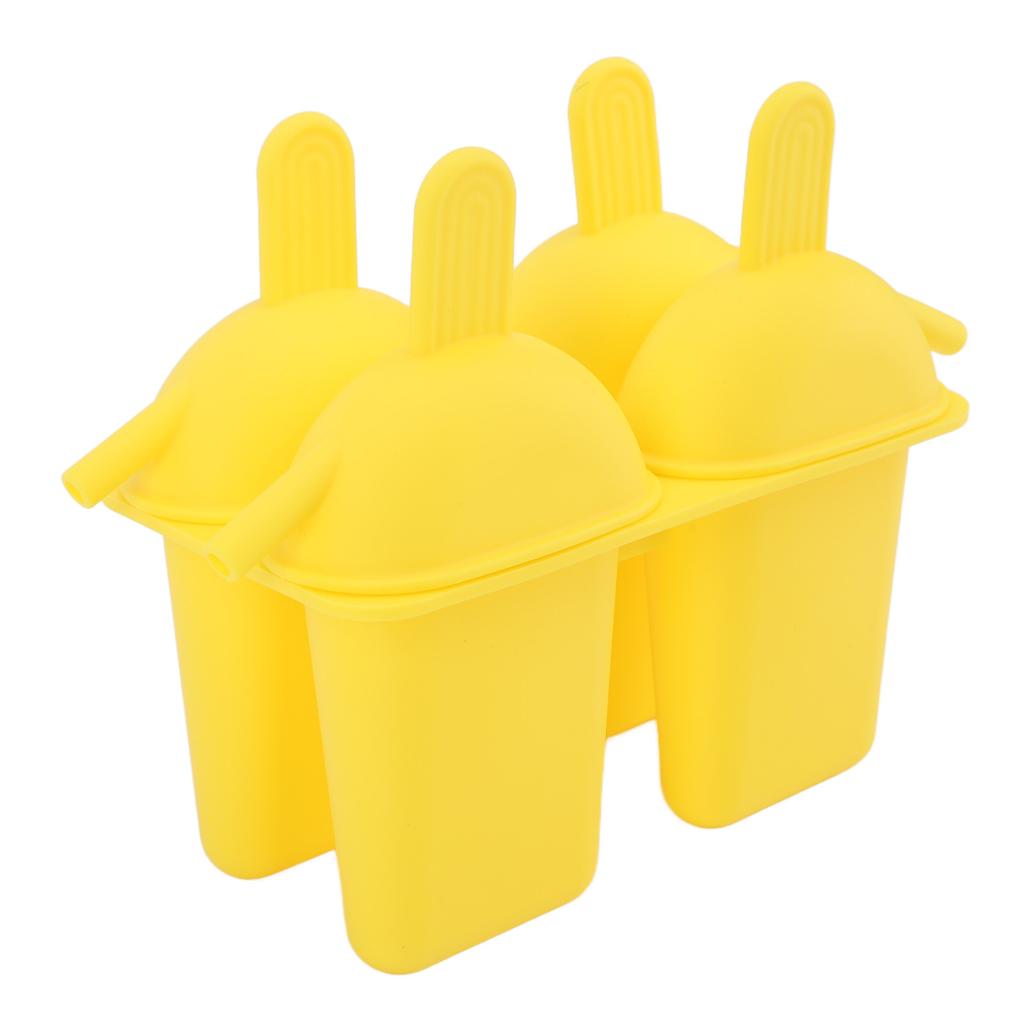 Ice Cream Mold Silicone Practical Portable DIY Ice Pop Maker with 50 Sticks for Household