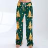 Womens Pajama Pants Sleepwear Casual Drawstring Elastic Waist Pants Comfy Straight Yoga Loose Trousers