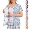 Women's Post-operative Short-sleeved  Color Shirt With Four Pockets