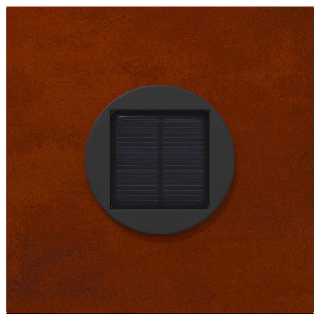 Solar LED Path Light 2 Pcs Rustic Weatherproof Steel