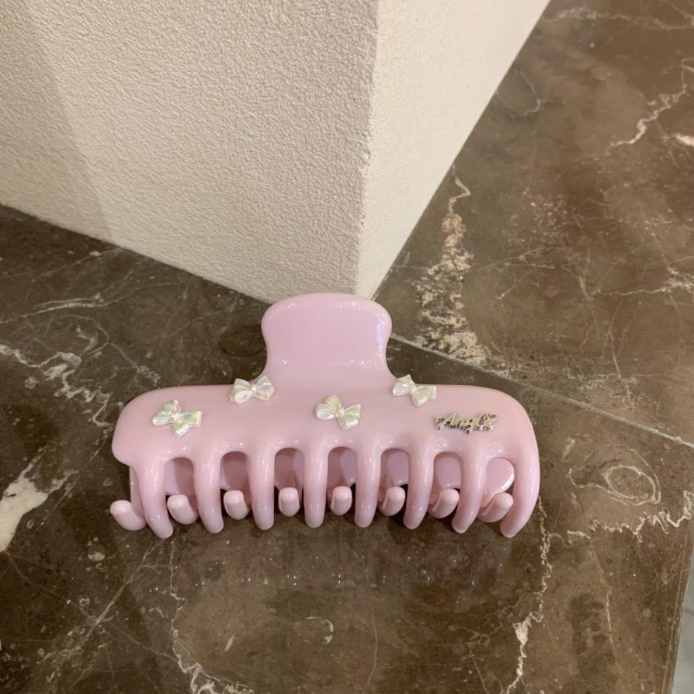 Plastic Bow Hair Claw PC Large Shark Clip Personalized Bowknot Hair Clip  Streetwear
