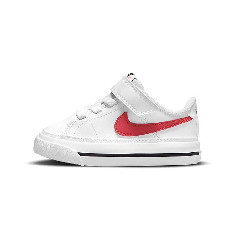 (TD) Nike Court Legacy White University Red Baby DA5382-105 EU 21