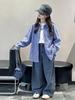 Girls' Autumn 2026 Korean Plaid Long Sleeve Cardigan Shirt