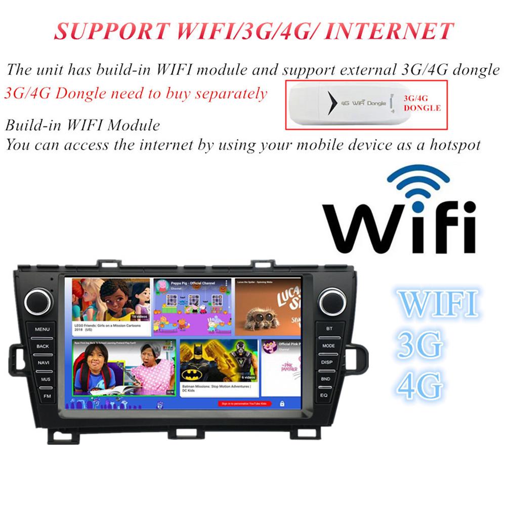 9'' 4+32GB Car Stereo Radio GPS Navi RDS For Toyota Prius 2010-2015 RHD Carplay