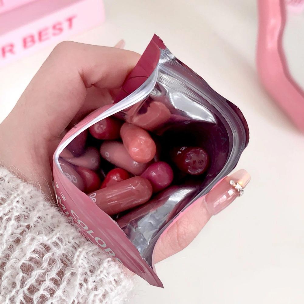 12 Colors Capsule Mini Lipstick Set Velvet Matte Waterproof Lip Glaze Sexy Nude Long Lasting Portable Solid Lip Gloss Makeup
