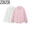 Za New Fall Women's Clothing 2025 Fashion Wind Casual V-neck Puff Sleeve Shirt Tops 1268594002