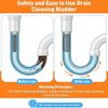 Wear Resistance Pipe Cleaner Safe Drain Bladder Kit Clog Bladder Unclogger  Swimming Pools