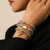 Vintage Irregularity Unique Design CCB Bead Heart-Shaped Pendant Bracelet for Woman Fashion Bracelet Jewelry Holiday Gift