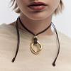 Circle Irregular Unique Pendant Necklace For Women Stylish Minimalist Design In Gold And Silver