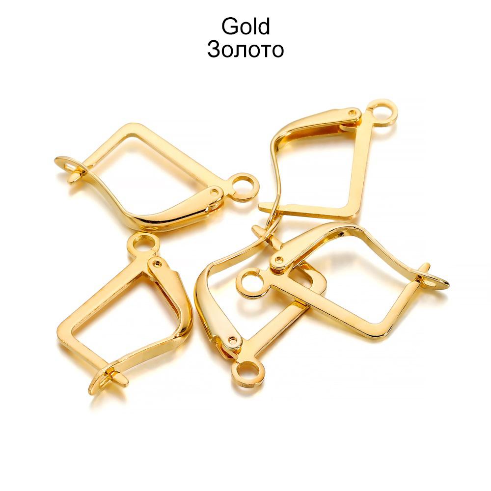 50pcs/lot French Earring Hooks Lever Back Open Loop Setting For DIY Earring Clips Clasp Jewelry Making Supplies Accessories