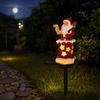 Outdoor Light with Chimney Santa Design - Resin Ground Stake Decorative Garden Light for Pathways and Patio
