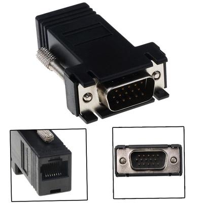 VGA To RJ45 Network Extender: Analog Signal Transmission Adapter for 15-Pin VGA Port
