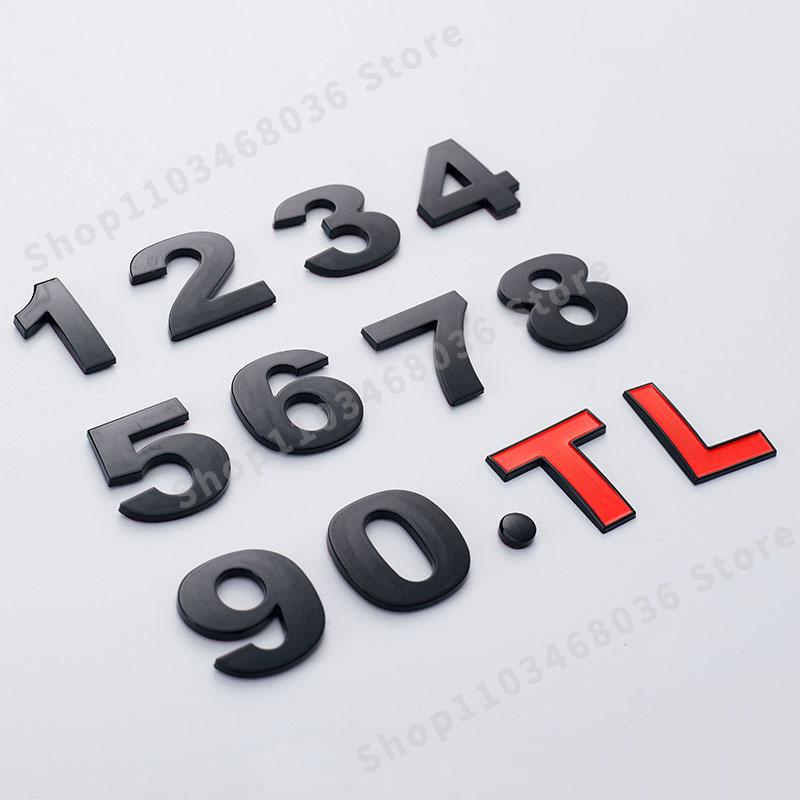 3D Metal Car Rear Back Trunk 1.0L 1.2L 1.5L  2.0L 2.2L  3.0L 4.0L Dispacement Standard Decals Volume Logo Badge Emblem Stickers