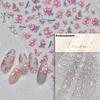 Gold Stamped Blooming Red Peony 3D Self-Adhesive Nail Art Stickers Lily Magnolia Camellia Daisy Rose Manicure Decals
