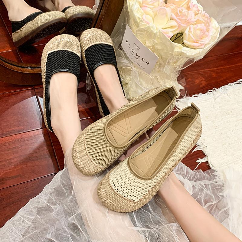 Fashion 2025 Hot selling Shoes Tennis Female Dress Flats Soft Summer Breathable Fabric Breathable Shoes Soft