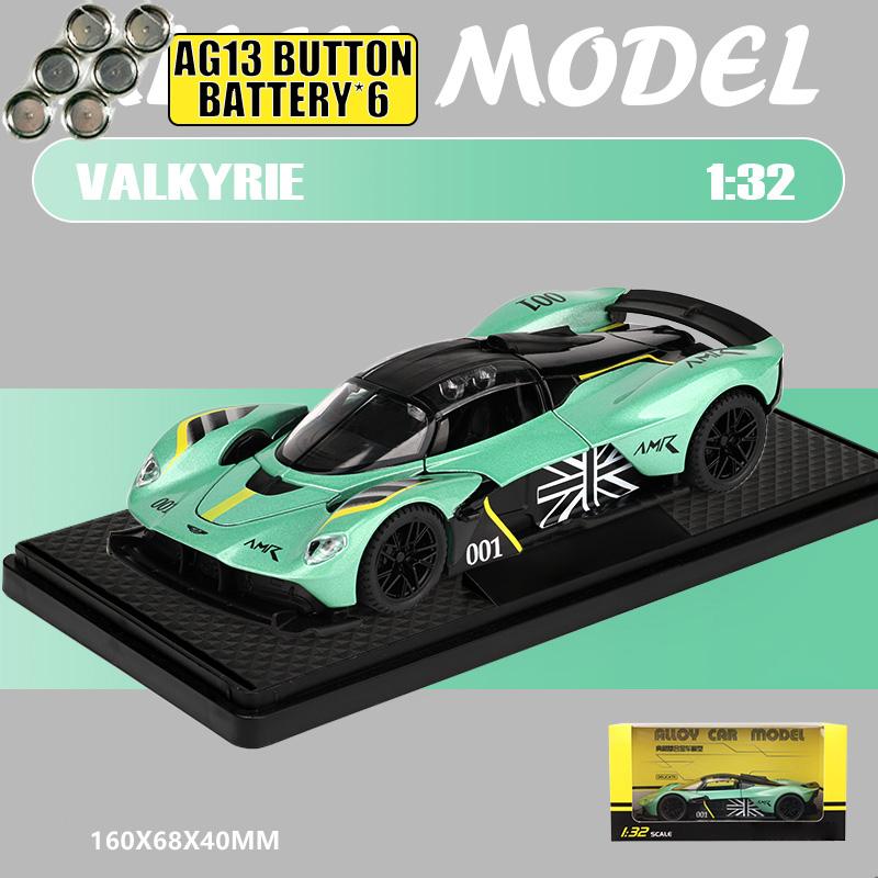 1/32 Aston Martin Valkyrie Supercar Alloy Metal Diecast Model Car Collectibles Boy’s Birthday Gift Home Trendy Ornaments & Gift