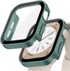 Tempered Glass+Cover For Apple Watch 11 10 9 8 7 46mm 42mm PC Bumper Screen Protector Case iWatch Series 7 6 5 4 SE3 44 40 45mm