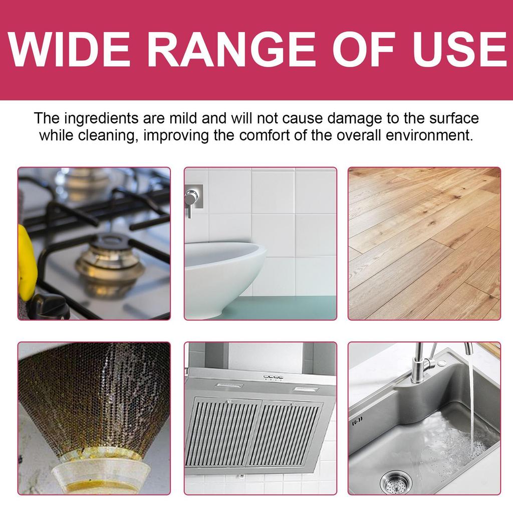 Multi-functional Kitchen Cleaning Powder Deep Cleaning Kitchen Hood Stove Faucet Stubborn Dirt Stains