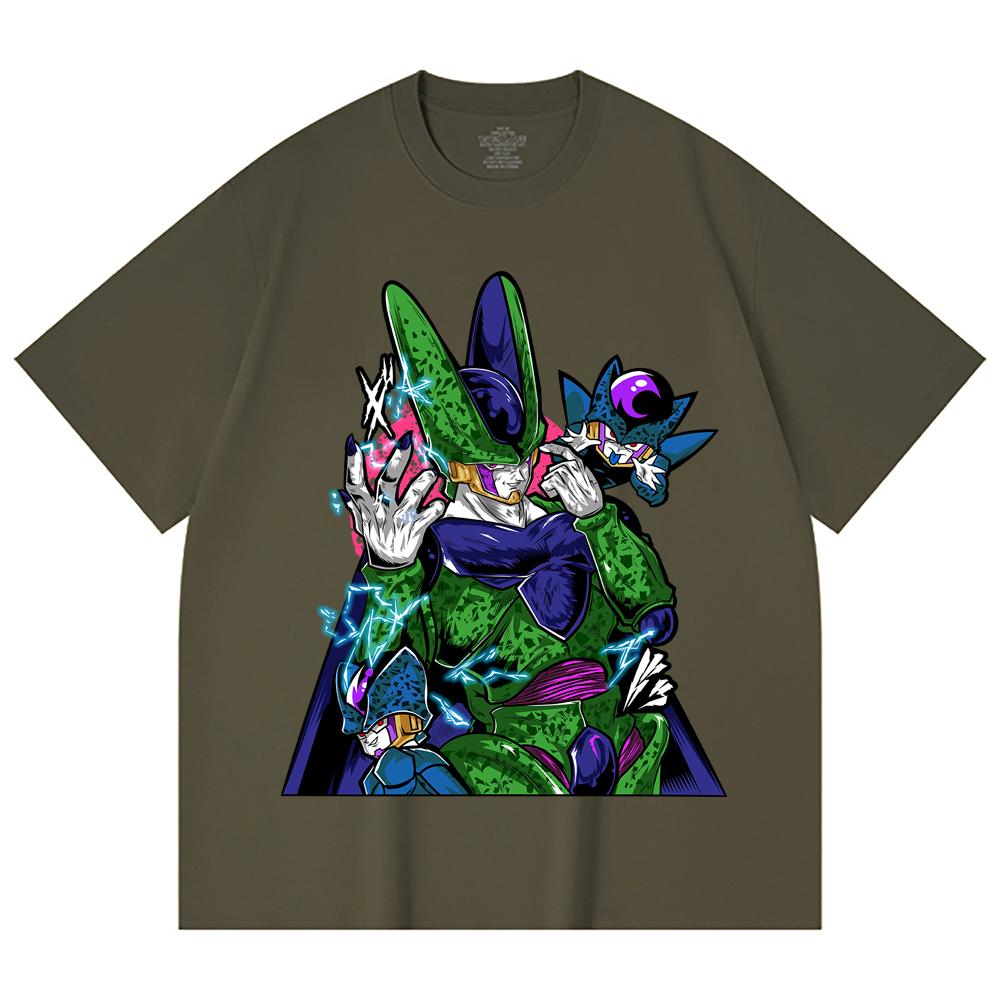 230 Gsm 100% Cotton Dragon Ball V29 Cell Print Unisex Heavy Cotton T Shirt