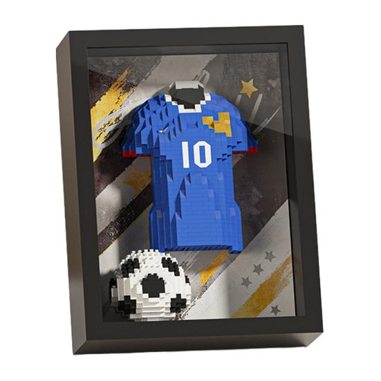 758/769/778/793/811/815 ks/Sada Fotbalový dres Mikro stavebnice Hračka, DIY 3D zarámovaný model fotbalového dresu Montážní sada, Dárek pro fotbal