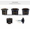 Outdoor Umbrella Base: Sunshade Ground Insert, Marble Fixer, Carbon Steel & Stainless Steel Tube