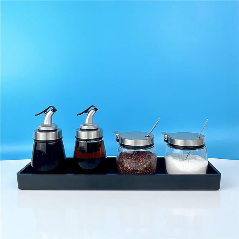 Junchu Glass Seasoning Bottle and Jar 4-Piece Set