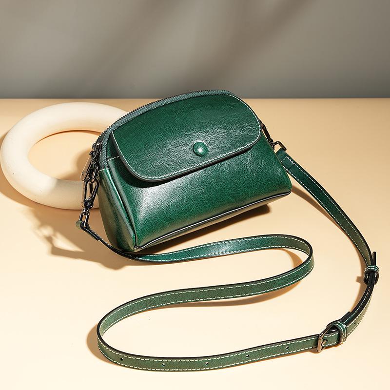 Bag Women's Spring and Summer New Leather Women's Bag Mobile Phone Bag High-end Sense Large Capacity Shoulder Crossbody Exquisite Small Bag