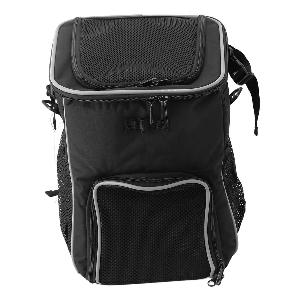 Dog Bike Basket Waterproof Breathable Removable Dog Carrier Backpack for Outdoor Travel Black