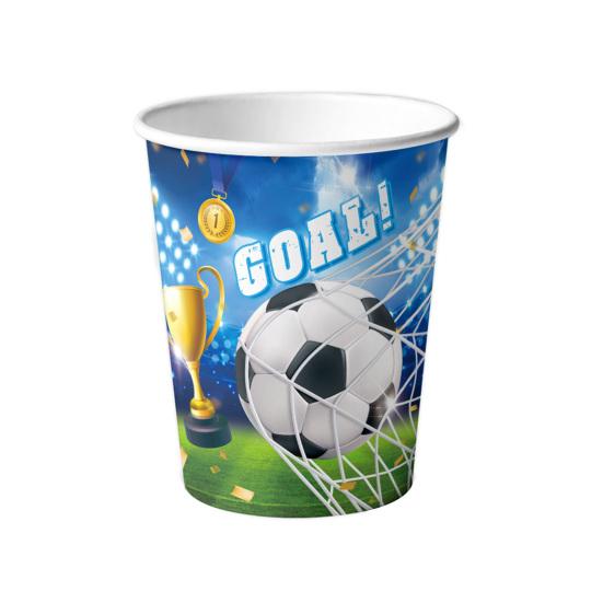 Futbol Doğum Günü Partisi Süslemeleri Seti Futbol Parti Malzemeleri Tabaklar Peçeteler Bardaklar Balonlar Afiş Masa Örtüsü ile Futbol Temalı Doğum Günü Partisi Paketi