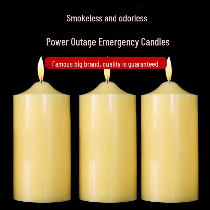 Odorless Paraffin Candle for Power Outages – Long-Burning, Smokeless with Grand Hotel Fragrance for Disaster Prevention