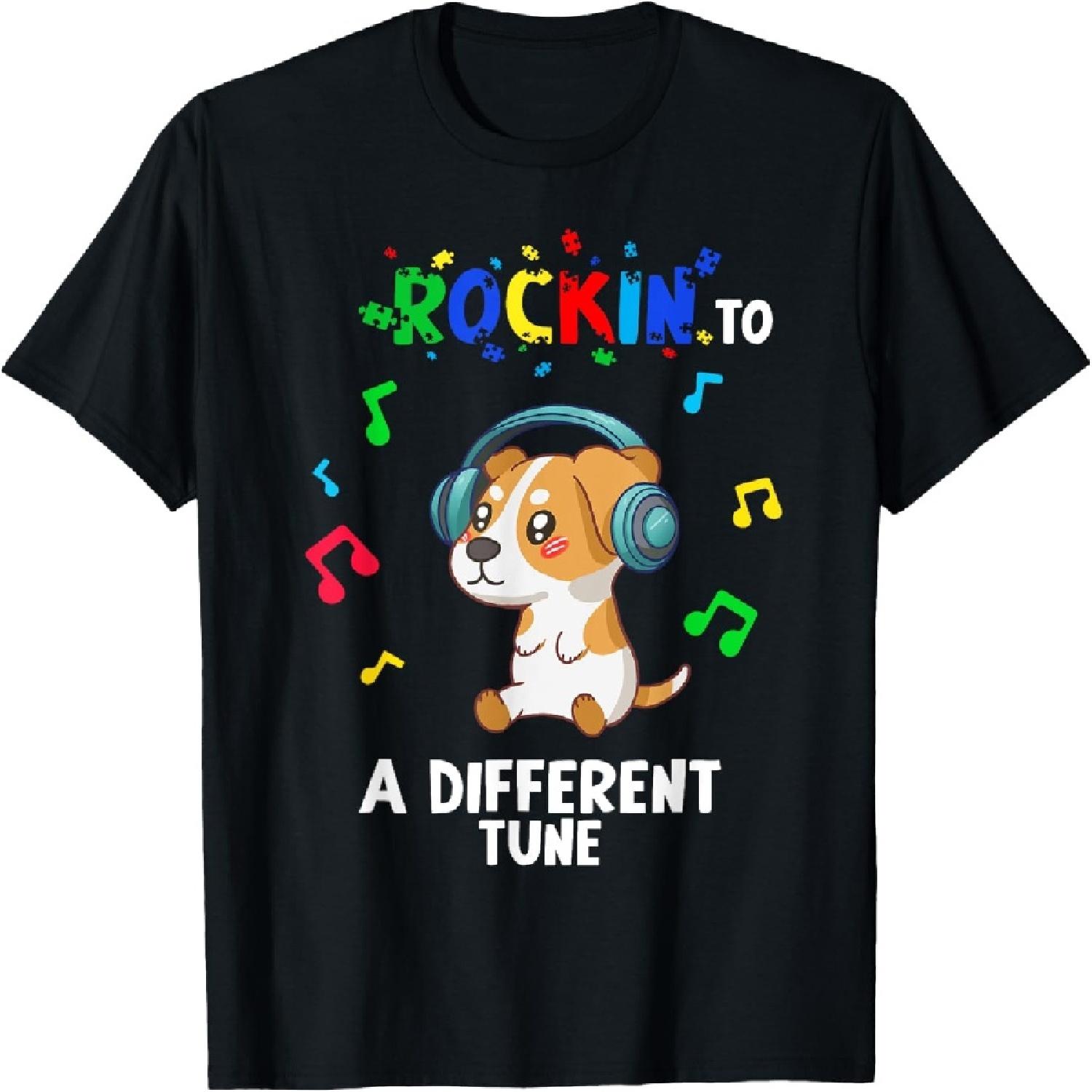 Rockin  Autism Warrior Jack Russell Terrier T-Shirt S