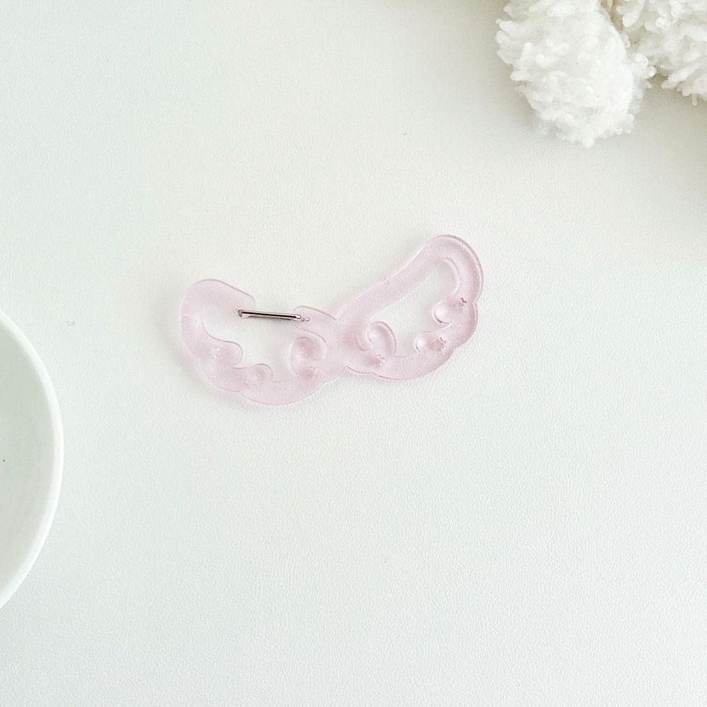 Candy Color Buckle Keychain Acrylic Card Holder Keychain New Keyring Hook